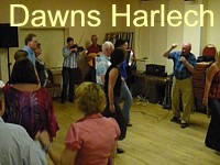 Dancing "Dawns Harlech" at Rhiwbina Sports club, Cardiff, South Wales.