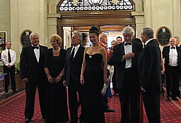 Plucking and Squeezing for Noah's Ark Appeal Gala Dinner with Catherine Zeta Jones and Michael Douglas.
