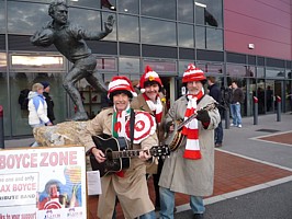 Boycezone at Parc y Scarlets collecting for LATCH.