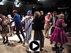 Click for video - Cylch y Cymry, (Welsh Circle) at a birthday barn dance in Cardiff.
