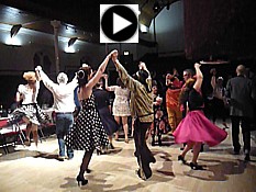 Click for video - "Dawns Harlech" at a birthday barn dance in Cardiff.