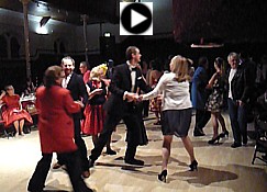 Click for video - "Rhwng Ddwy" (Between Two) at a fancy dress barn dance in Cardiff with music by the Pluck & Squeeze Band.