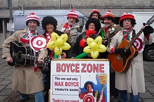 Click for pictures of Boycezone in Cardiff before the Wales - Scotland 6 Nations Rugby international.
