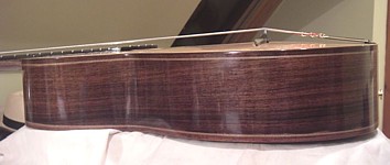 Side view of completed guitar - click for more pictures.