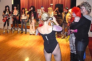 A Glam Rock fancy dress birthday barn dance.