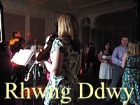 Dancing Rhwng Ddwy (Between Two) at a wedding barndance / twmpath / ceilidh.