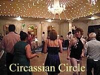 Click to view video of the ceilidh dance, Circassian Circle, usually the last dance of the night.